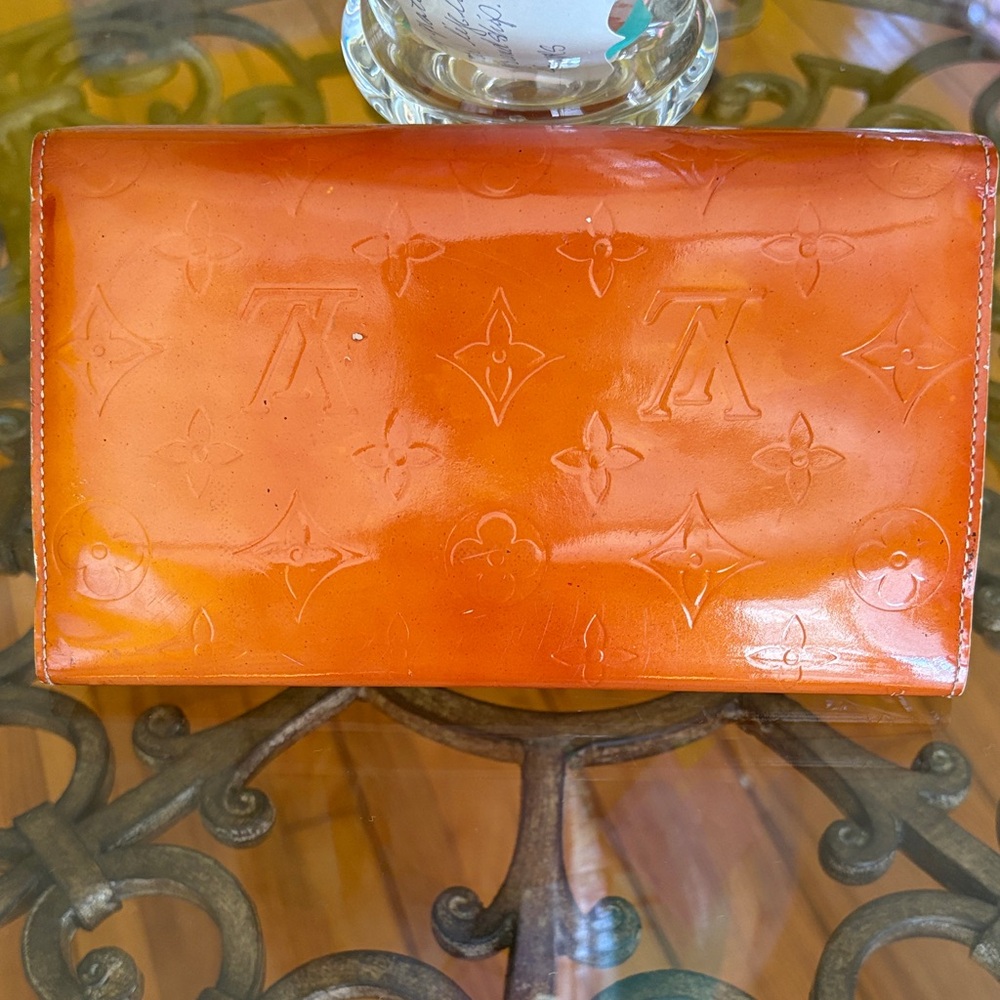 Louis Vuitton Shiny Orange Monogram Wallet - Picture 7 of 16